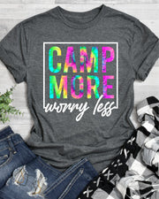 Camp More Worry Less Transfer - Rustic Grace Heat Transfer Company