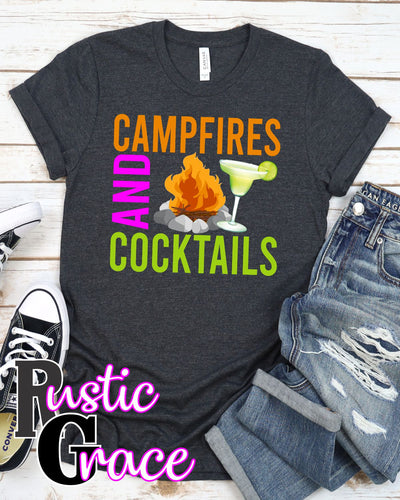 Campfires and Cocktails Transfer - Rustic Grace Heat Transfer Company