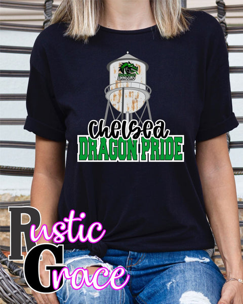 Chelsea Dragon Pride Water Tower Transfer - Rustic Grace Heat Transfer Company