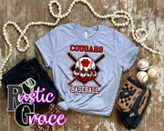 Cougars Baseball with Paw Transfer - Rustic Grace Heat Transfer Company