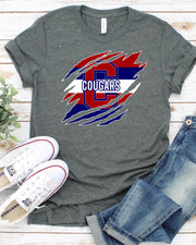 Cougars Swash Claw Mark Transfer - Rustic Grace Heat Transfer Company