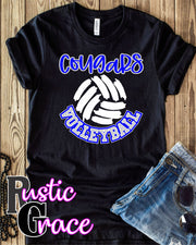 Cougars Volleyball Transfer - Rustic Grace Heat Transfer Company
