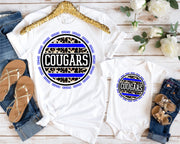 Cougars Leopard Circle DTF Transfer