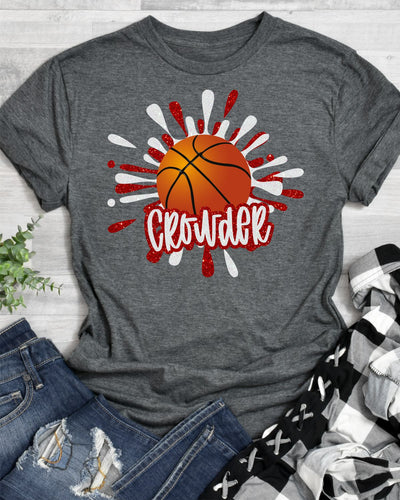 Crowder Basketball Splatter Transfer - Rustic Grace Heat Transfer Company