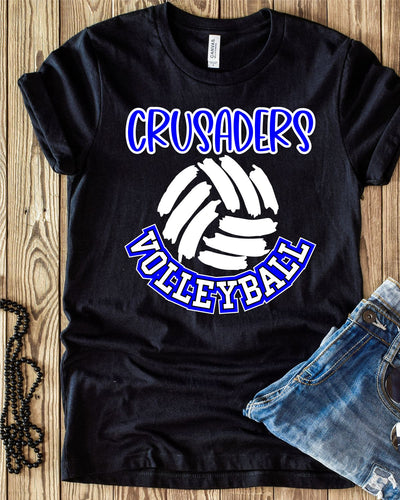 Crusaders Volleyball Transfer - Rustic Grace Heat Transfer Company