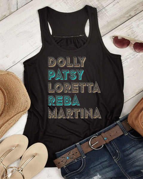 Dolly Patsy Loretta Reba Martina Transfer - Rustic Grace Heat Transfer Company