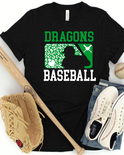 Dragons Leopard Baseball Man Transfer - Rustic Grace Heat Transfer Company