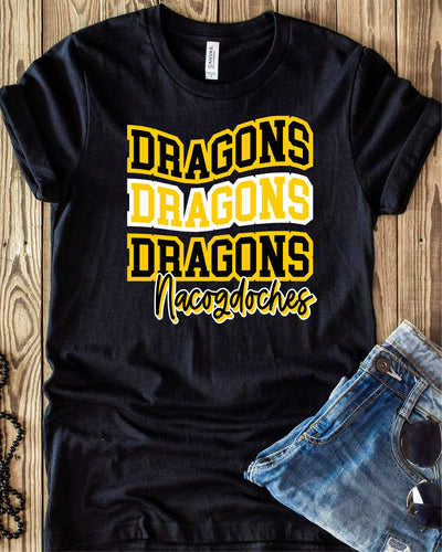 Dragons Nacogdoches Swerve Word Transfer - Rustic Grace Heat Transfer Company