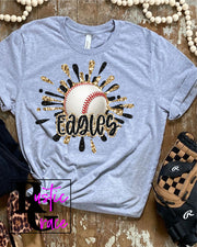 Eagles Baseball Splatter Transfer - Rustic Grace Heat Transfer Company
