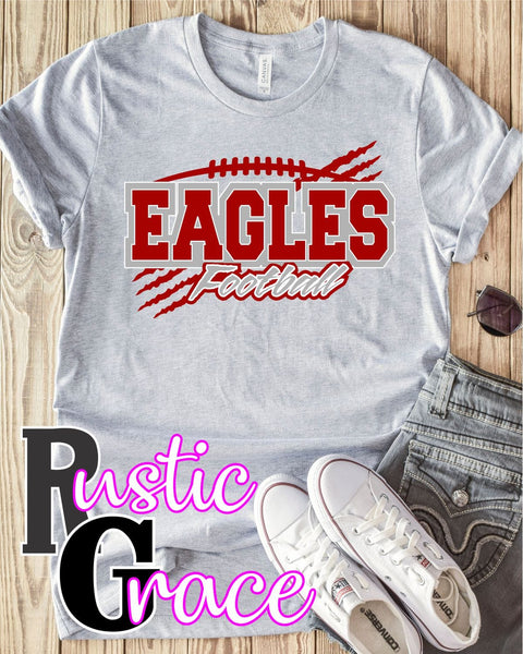 Eagles Football with Claws Transfer - Rustic Grace Heat Transfer Company