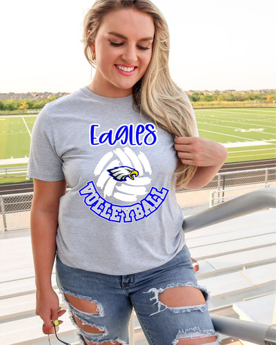 Eagles Volleyball with Mascot Transfer - Rustic Grace Heat Transfer Company