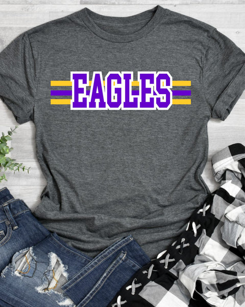 Eagles Word with Lines Transfer - Rustic Grace Heat Transfer Company