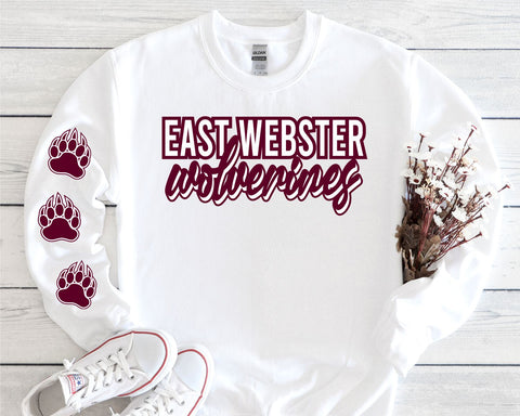 East Webster Wolverines Transfer - Rustic Grace Heat Transfer Company