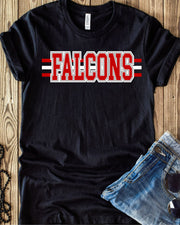 Falcons Word with Lines Transfer - Rustic Grace Heat Transfer Company