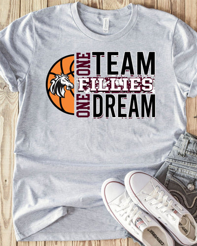 One Team One Dream Fillies Basketball DTF Transfer