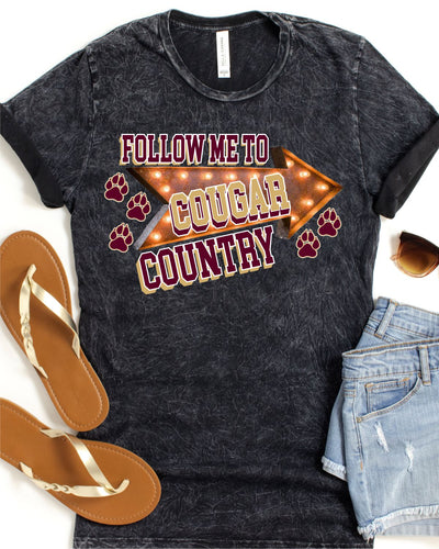 Follow Me To Cougar Country Transfer - Rustic Grace Heat Transfer Company