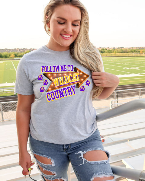 Follow Me To Wildcat Country Transfer - Rustic Grace Heat Transfer Company