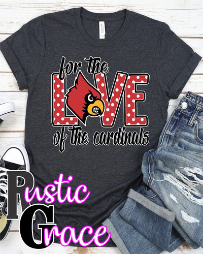 For the Love of the Cardinals Transfer - Rustic Grace Heat Transfer Company