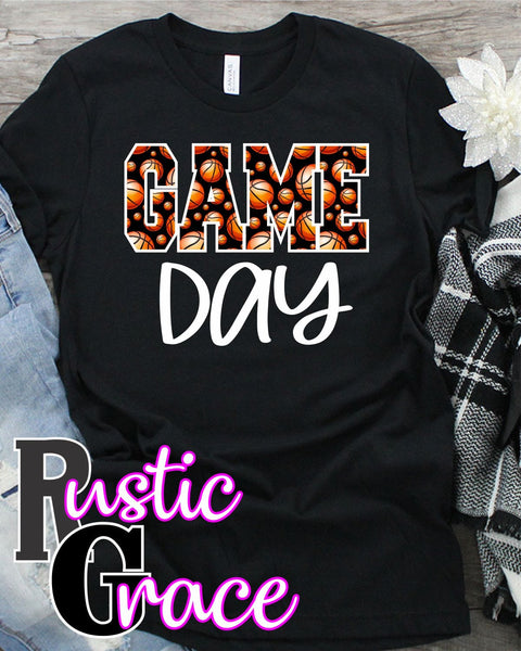 Game Day Basketball Transfer - Rustic Grace Heat Transfer Company