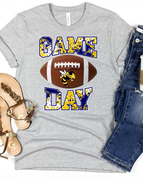 Game Day Yellow Jackets Football Transfer - Rustic Grace Heat Transfer Company