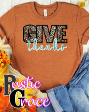 Give Thanks Transfer - Rustic Grace Heat Transfer Company