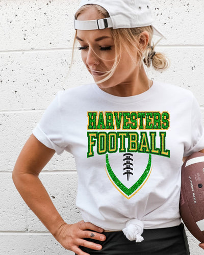 Harvesters Football Outline Transfer - Rustic Grace Heat Transfer Company