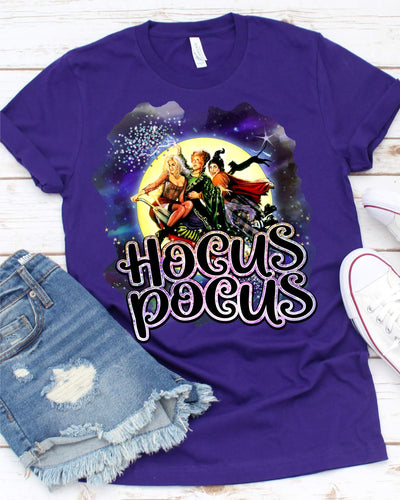 Hocus Pocus Witches Flying Transfer - Rustic Grace Heat Transfer Company