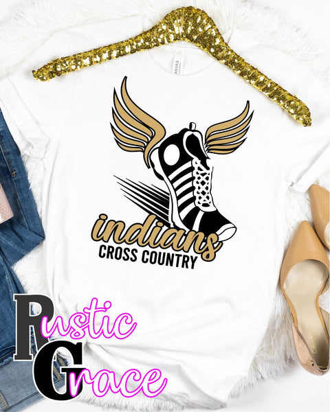 Indians Cross Country Shoe Transfer - Rustic Grace Heat Transfer Company