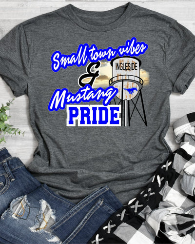 Small Town Vibes and Ingleside Mustang Pride DTF Transfer