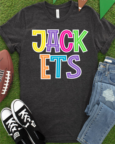 Jackets Bright Letters DTF Transfer