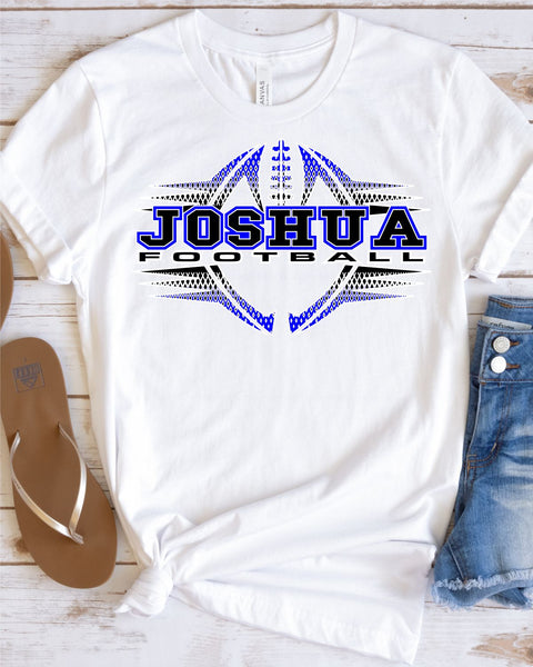 Joshua Football Halftone Transfer - Rustic Grace Heat Transfer Company
