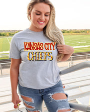 Kansas City Chiefs Doodle Word Transfer - Rustic Grace Heat Transfer Company