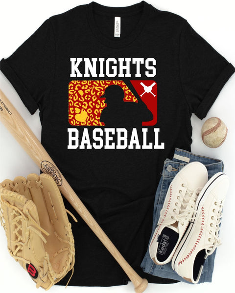 Knights Leopard Baseball Man Transfer - Rustic Grace Heat Transfer Company