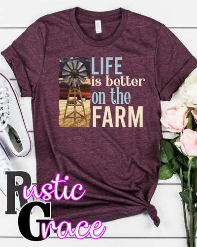 Life is Better on the Farm Transfer - Rustic Grace Heat Transfer Company