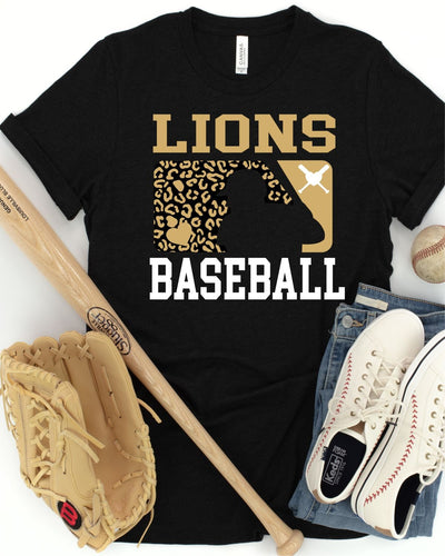 Lions Leopard Baseball Man Transfer - Rustic Grace Heat Transfer Company