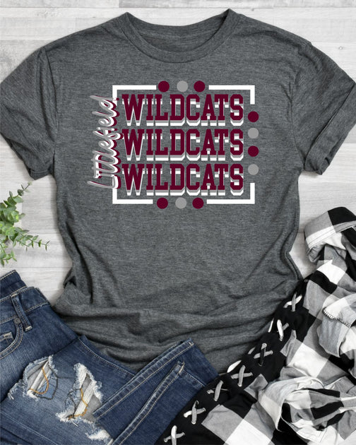 Littlefield Wildcats Rectangle with Dots DTF Transfer Rustic Grace