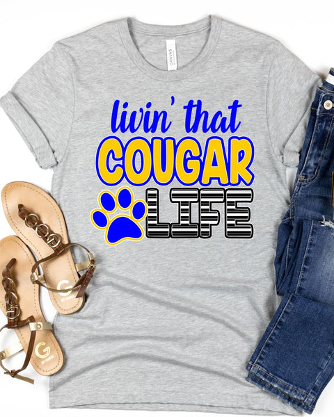 Livin' that Cougar Life Transfer - Rustic Grace Heat Transfer Company