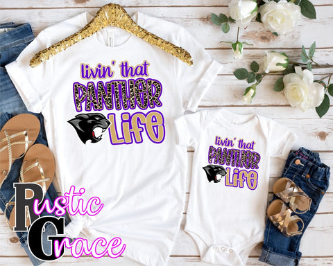 Livin' That Panther Life Transfer - Rustic Grace Heat Transfer Company