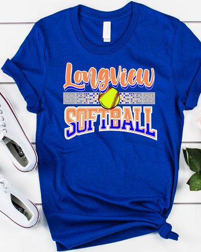 Longview Softball with Dots Transfer