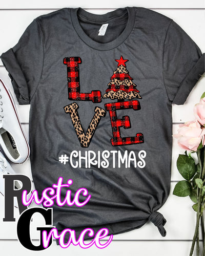 Love Christmas Tree # Transfer - Rustic Grace Heat Transfer Company