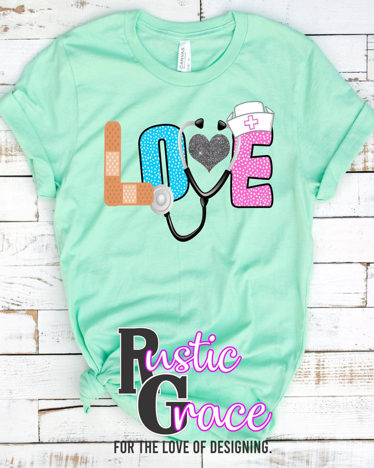 Love Nurse Transfer - Rustic Grace Heat Transfer Company
