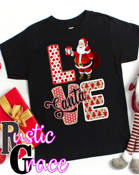 Love Santa Transfer - Rustic Grace Heat Transfer Company