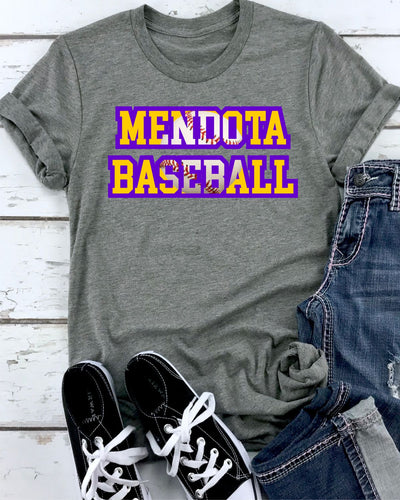 Mendota Baseball Words DTF Transfer