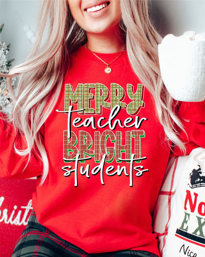 Merry Teacher Bright Students DTF Transfer
