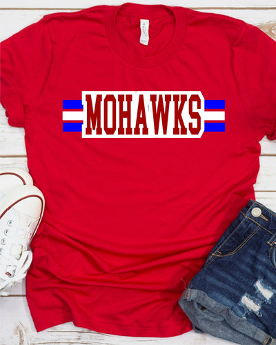 Mohawks Word with Lines DTF Transfer