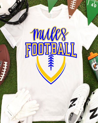 Mules Football Outline DTF Transfer