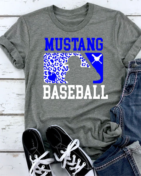 Mustang Leopard Baseball Man DTF Transfer