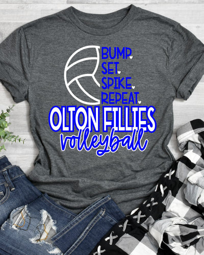 Olton Fillies Bump Set Spike Volleyball Transfer