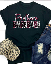 Panthers Baseball Grunge Lettering DTF Transfer