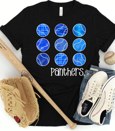 Panthers Baseballs DTF Transfer